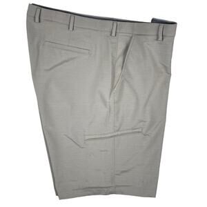 Greg Norman Shorts men’s 42 flat front inseam 9” poly spandex blend beige